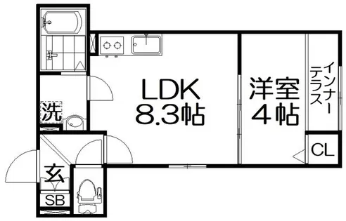 アムールシトラス【1階】の間取り