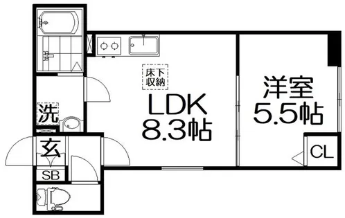 アムールシトラス【1階】の間取り