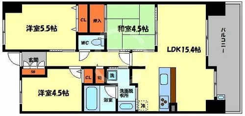 レジディア都島Ⅰ【6階】の間取り
