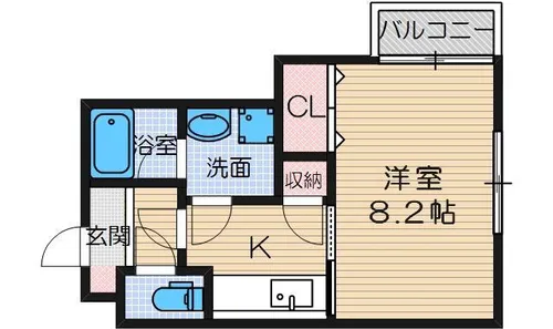レジデンシア竹橋【1階】の間取り