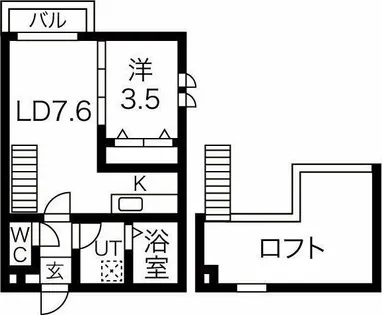 Creo六番町弐番館【1階】の間取り