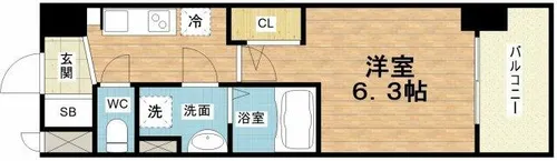 アドバンス天王寺南パキラ【8階】の間取り