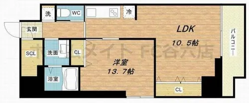 Y’s大手通【4階】の間取り