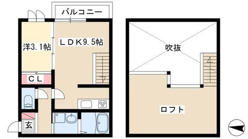 Creo浄心【1階】の間取り