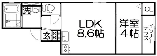 アムールシトラス【1階】の間取り