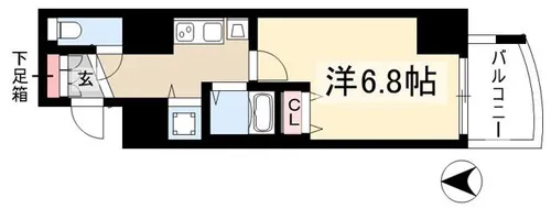 プレサンス覚王山D-StyleⅡ【9階】の間取り