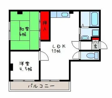メゾンキューブ【2階】の間取り