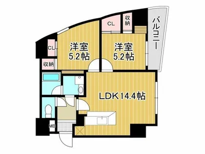 オールセインツ【5階】の間取り