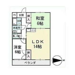 グランデ大銀【202号室】の間取り