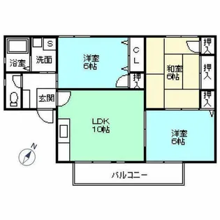 プラザ椎の木【101号室】の間取り