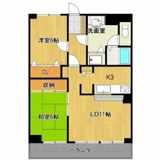 グランピアマンション津福【907号室】の間取り