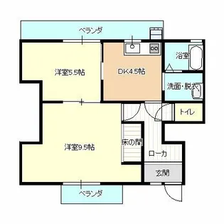 セザール柳【107号室】の間取り