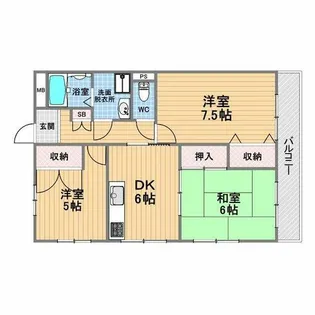 Vコート【3階】の間取り