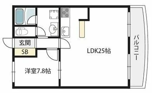 アパルトマン北千里【5階】の間取り