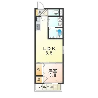 F asecia Crown【3階】の間取り