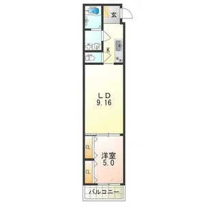 MarkVilla安立【201号室】の間取り