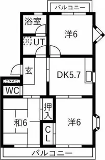 エスペランサ大友【3階】の間取り