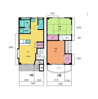 サンライズB棟【101号室】の間取り