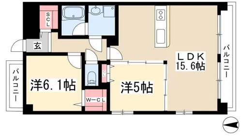 アントレッド原【702号室】の間取り