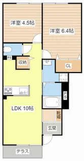 アルブルパイン瀧町【102号室】の間取り