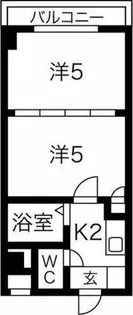 オアシス日向【4階】の間取り