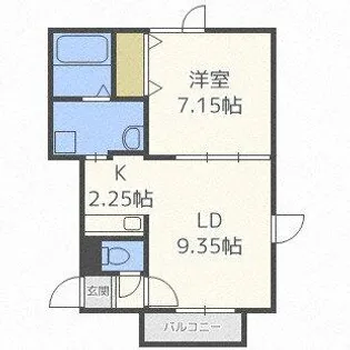 北海道札幌市北区南あいの里5丁目【アパート】の間取り