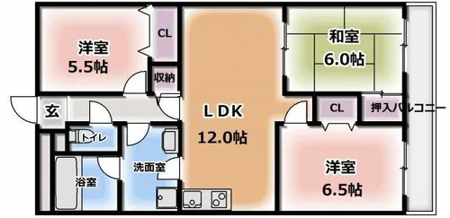 メゾンプレセア【3階】の間取り