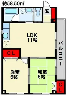 プレミアム紅梅【302号室】の間取り