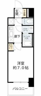 プレサンス大阪福島シエル【7階】の間取り