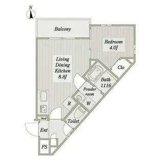 Cherim清水【302号室】の間取り