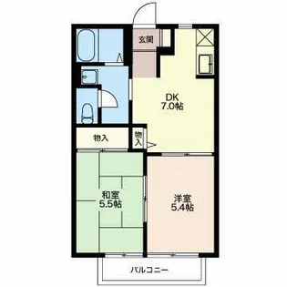 パークハイツ東宮【B201号室】の間取り