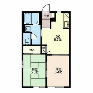 ウィステリア郷中【B105号室】の間取り