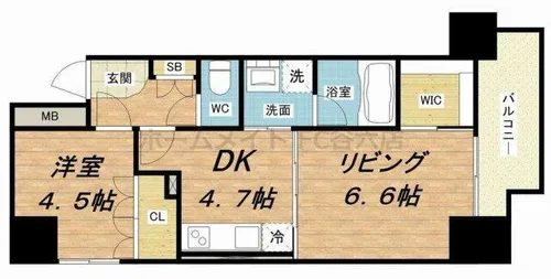 URBAN FLATS中之島【4階】の間取り