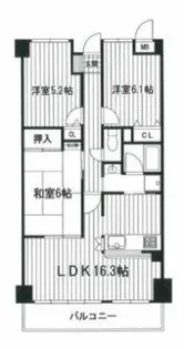 グレーシィ金剛アルティプラザ【6階】の間取り