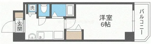 プレミアムコート天神橋エイト【5階】の間取り