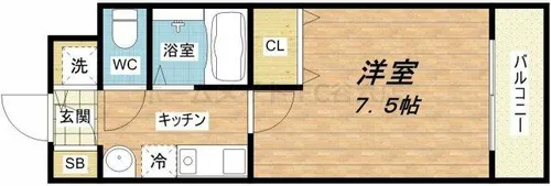 ルフォン今里【6階】の間取り