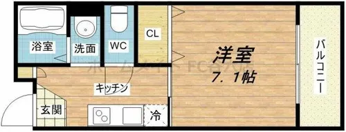 リバーライズ本町【3階】の間取り