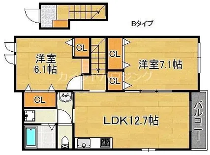 レジデンス根来【2階】の間取り