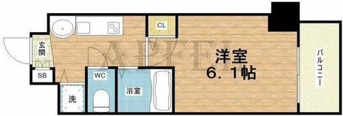 プレサンス大阪城公園パークプレイス【7階】の間取り