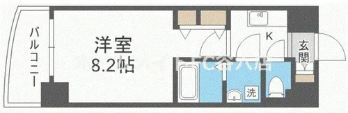 サムティ中之島WEST【5階】の間取り