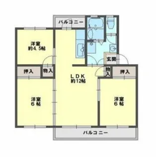泉北槇塚台住宅10号棟【4階】の間取り