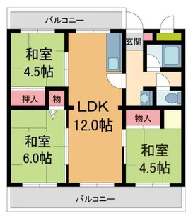 清和台センターハイツM棟【303号室】の間取り