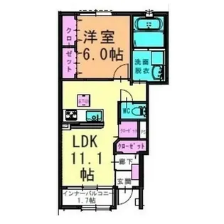 プリモローズ【104号室】の間取り
