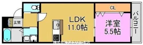 ラルゴ徳庵【3階】の間取り