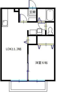 パルハイムA【202号室】の間取り