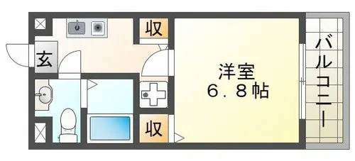 ユースパレス佐野【206号室】の間取り