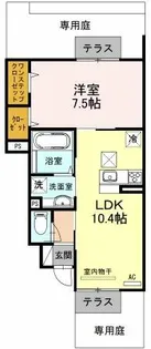 プレミール・カーサ【1階】の間取り