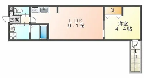 ALEGRIA垂水【2階】の間取り