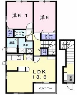 ラッフィナート・カーサ七番館【2階】の間取り