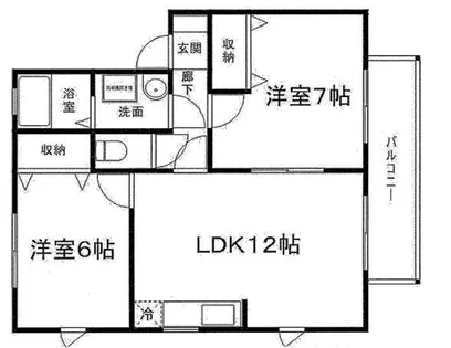 ルシエール亀山【201号室】の間取り